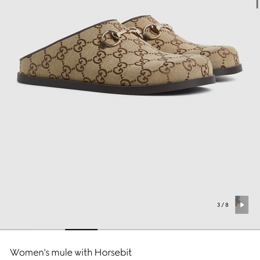 Gucci Canvas Monogram Mule/Loafers - Picture 4 of 6